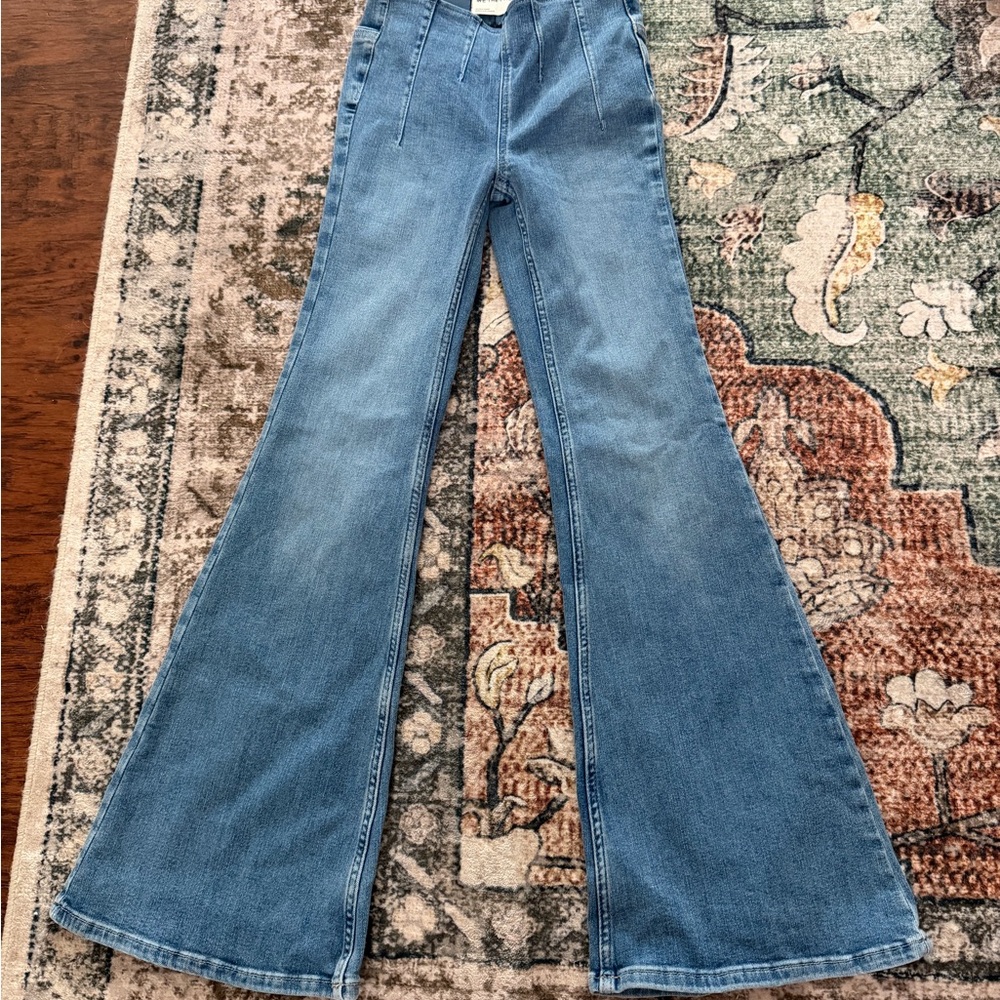 Free People Light Blue Flare Jeans